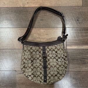Coach Chelsea Signature Brown Canvas Shoulder Bag